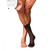 Falke No. 9 Pure Fil d´Écosse Herren Socken, 45-46, Braun, Uni, Baumwolle