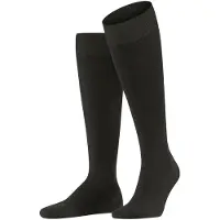 Falke Energizing Wool Herren Kniestrümpfe, 41-42, Braun, Uni, Schurwolle