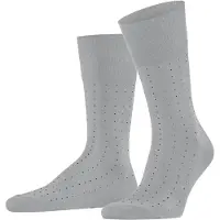 Falke Tiago Dotted Line Herren Socken, 41-42, Grau, Punkte, Baumwolle