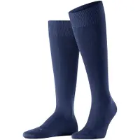 Falke Energizing Cotton Herren Kniestrümpfe, 43-44, Blau, Uni, Baumwolle
