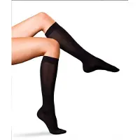 Falke No. 1 Finest Cashmere Damen Kniestrümpfe, 37-38, Schwarz, Uni, Kaschmir
