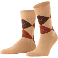 Falke Sensitive Argyle Herren Socken, 39-42, Beige, Argyle,Mehrfarbig,Geometrisch, Baumwolle
