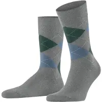 Falke Sensitive Argyle Herren Socken, 39-42, Grau, Argyle,Mehrfarbig,Geometrisch, Baumwolle