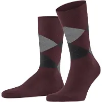 Falke Sensitive Argyle Herren Socken, 39-42, Rot, Argyle,Mehrfarbig,Geometrisch, Baumwolle