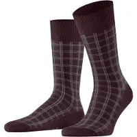 Falke Modern Tailor Herren Socken, 39-42, Rot, Kariert, Baumwolle