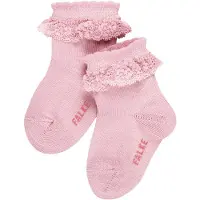 Falke Romantic Lace Babys Socken, 62-68, Rosa, Uni, Baumwolle