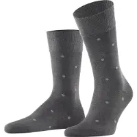 Falke Dot Herren Socken, 47-50, Grau, Punkte, Baumwolle