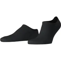 Falke Family Herren Füßlinge, 47-50, Schwarz, Uni, Baumwolle