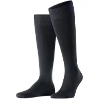 Falke Energizing Cotton Herren Kniestrümpfe, 43-44, Blau, Uni, Baumwolle