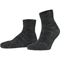 Falke Cotton Grip Herren Haussocken, 39-42, Grau, Struktur, Baumwolle