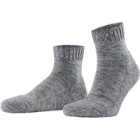 Falke Cotton Grip Herren Haussocken, 43-46, Grau, Struktur, Baumwolle