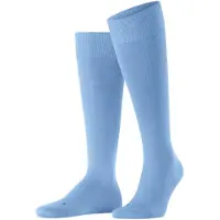 Falke Energizing Cotton Herren Kniestrümpfe, 45-46, Blau, Uni, Baumwolle