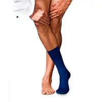 Falke No. 13 Finest Piuma Cotton Herren Socken, 43-44, Blau, Uni, Baumwolle