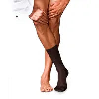 Falke No. 7 Finest Merino Herren Socken, 45-46, Braun, Uni, Schurwolle