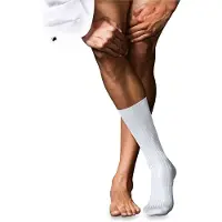 Falke Socken "No. 10 Pure Fil d'Écosse", Herren, Gr. 45-46, weiß (weiß (2000)), Obermaterial: 93% Baumwolle CO. 7% Polyamid PA., Socken Socken