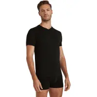 Falke Herren T-Shirt Daily ClimaWool, 3XL, Schwarz, Uni, Wolle