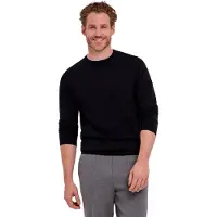 Falke Pure Merino Wool Herren Pullover, 4XL, Schwarz, Schurwolle