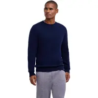Falke Strickpullover "Pure Cashmere", Herren, Gr. S, blau (night sky (6437)), Pullover Strickpullover