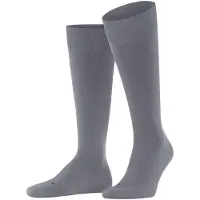 Falke Ultra Energizing Herren Kniestrümpfe, 43-44, Grau, Uni, Baumwolle