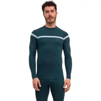 Falke Herren Langarmshirt Warm, M, Grün, Uni