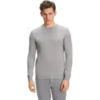 Falke Pure Merino Wool Herren Pullover, 3XL, Grau, Schurwolle