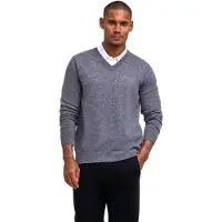 Falke Pure Lambswool Herren Pullover, XXL, Grau, Schurwolle
