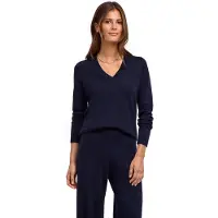 Falke Pure Merino Wool Damen Pullover, S, Blau, Uni, Schurwolle