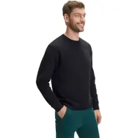 Falke Sweat Herren Sweatshirt, S, Schwarz, Uni, Baumwolle