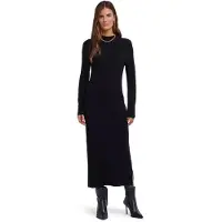 Falke Ultrafine Merino Wool Damen Kleid, S, Schwarz, Rippe, Schurwolle