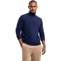 Falke Pure Lambswool Herren Pullover, XL, Blau, Schurwolle