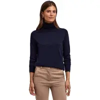 Falke Pure Merino Wool Damen Pullover, L, Blau, Schurwolle