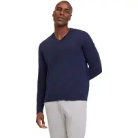 Falke Pure Lambswool Herren Pullover, XL, Blau, Schurwolle