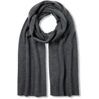 Falke Pure Cashmere Unisex Schal, Onesize, Grau, Uni, Kaschmir