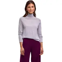 Falke Pure Merino Wool Damen Pullover, XXL, Grau, Schurwolle
