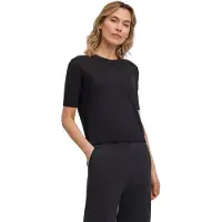 Falke Pure Merino Wool Damen Pullover, XL, Schwarz, Argyle,Streifen, Schurwolle