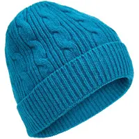 Falke Unisex Mütze, Onesize, Blau, AnderesMuster, Schurwolle