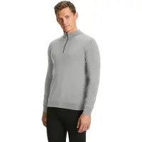 Falke Pure Merino Wool Herren Pullover, XL, Grau, Schurwolle