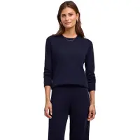 Falke Pure Merino Wool Damen Pullover, XXL, Blau, Argyle,Streifen, Schurwolle