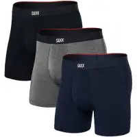 Saxx - Vibe Xtra Boxer Brief Fly 3-Pack - Kunstfaserunterwäsche Gr XL blau