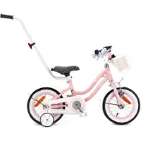 Sun baby Mädchen fahrrad 12 Zoll Glocke Zusatzräder Schubstange Heart Bike rosa