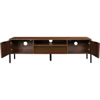 Sweeek - Vintage-TV-Möbel nussbaumfarben L 151,5 cm - Nussbaumfarben