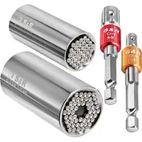 S&R Universal Steckschlüssel, Multi Stecknuss Set, 4-tlg