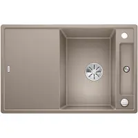 BLANCO AXIA III 45 S, Rechteckig, Silgranit, Beige, 1 Becken, Rechteckig, Links