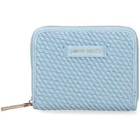 Pierre Cardin Damen-Geldbörse mit Reißverschluss Mintgrün Quilted-Struktur Green UNICA 13x10x3 cm 1041