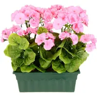 Otto Home Kunstblume "Geranie", rosa, B:30cm H:36cm L:18cm, Obermaterial: 90% Polyester, 10% Kunststoff, Kunstpflanzen, Kunstblume, Im Kasten