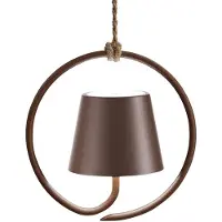 Zafferano Poldina Corten LED-Pendelleuchte, wiederaufladbar und dimmbar