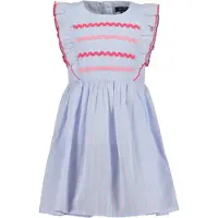 Blue Seven Sommerkleid "Kleid", Mädchen, Gr. 104, blau (5100, mittelblau), 100% Baumwolle, normal, Rundhals, Kleider Sommerkleid