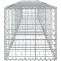 vidaXL Gabione mit Deckel 500x50x50 cm Verzinktes Eisen
