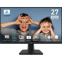 MSI Pro MP275Q, 68,6 cm (27"), 2560 x 1440 Pixel, Wide Quad HD, LED, 4 ms, Schwarz