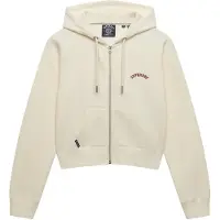 Superdry für Damen. W2012286A Kurzes Essential Logo Hoodie in Weiß (S), Lässig, Baumwolle
